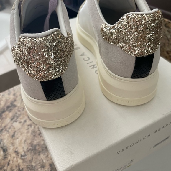 Veronica Beard Beige and Gold Athletic Shoes - Picture 2 of 9